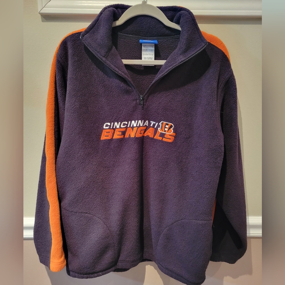 Cincinnati Bengals Black and Orange Fleece Jacket